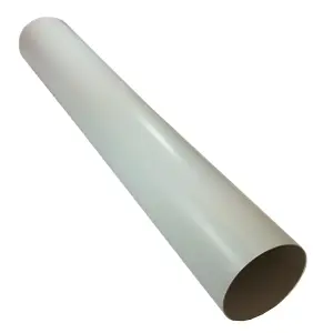 Kair Plastic Ducting Pipe 150mm - 6 inch / 1 Metre Long Length - Rigid Straight Duct Channel