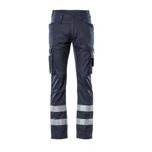 Mascot Frontline Service Trousers with Reflective Tape (Dark Navy)  (40.5) (Leg Length - Long)