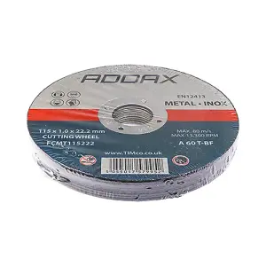 TIMCO B/Abrasive Flat Wheel Inox - 115 x 22.2 x 1.0 (10pcs)