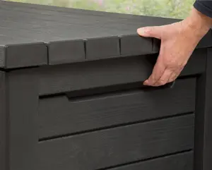 Keter Rockwood XL 630L Outdoor Garden Storage Box Anthracite