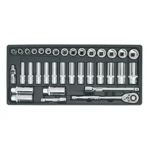 Sealey Tool Tray with Socket Set 35pc 3/8"Sq Drive TBT20