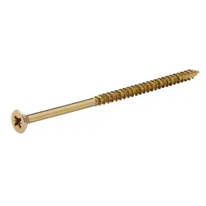 TurboDrive Double self-countersunk Yellow-passivated Steel Screw (Dia)5mm (L)100mm, Pack of 20