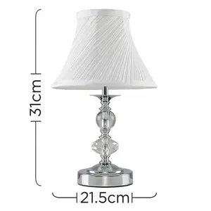 Metal Table Lamp Chrome / No