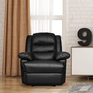 Onemill Adjustable Leather Recliner Chair Armchair Sofa PU Leather  for Living Room Lounge