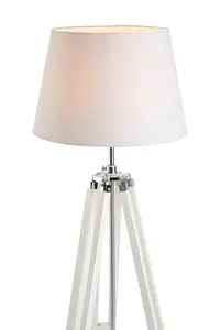 Interiors by Premier Jasper White Tripod Base Floor Lamp