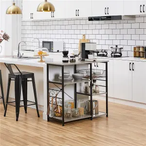 Yaheetech Kitchen Storage Rack with Shelfs Grey