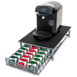 60pc Tassimo Capsule Drawer With Anti Vibration Non Slip Machine Stand