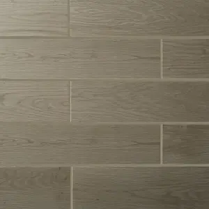 Colours Arrezo Grey Matt Wood effect Textured Porcelain Indoor Wall & floor Tile, Pack of 14, (L)600mm (W)150mm