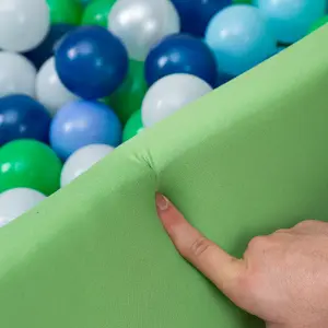 simpa Soft Foam Ball Pit with 200 Balls. Green 90cm x 30cm