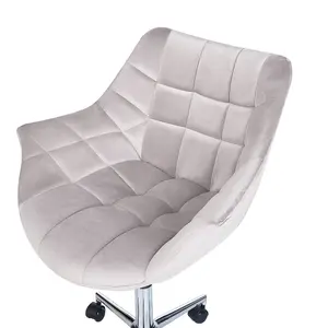 Desk Chair Velvet Grey LABELLE