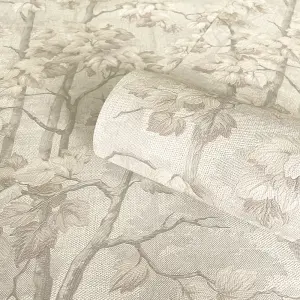 Belgravia Décor Giorgio Tree Natural Textured Wallpaper