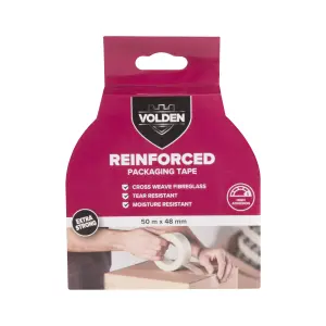 Volden Transparent Reinforced Packaging tape (L)50m (W)48mm