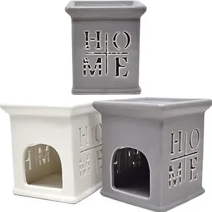 4 X Home Ceramic Oil Burner Melts Tea Light Candle Gift Set Aroma Large Wax 11Cm