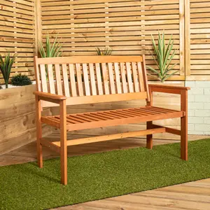 2 Seater Outdoor Traditional Wooden Garden Patio Bench