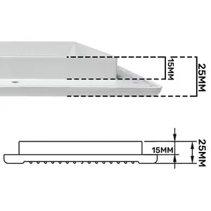 White Air Vent Grille/duct covers with Fly Screen / Anti-Insect Mesh,no screws visible-separate backplate (135mm x135mm square)