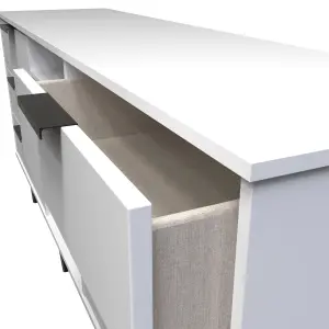 Fuji 6 Drawer Sideboard in White Matt (Ready Assembled)