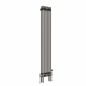 Right Radiators 1500x290 mm Vertical Traditional 2 Column Cast Iron Style Radiator Raw Metal