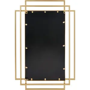 Iron Rectangle Wall Mirror Gold