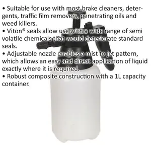 1L Versatile Pressure Sprayer with Adjustable Nozzle for Precise Application