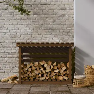 Berkfield Firewood Rack Honey Brown 108x73x79 cm Solid Wood Pine