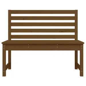 Berkfield Garden Bench Honey Brown 109 cm Solid Wood Pine