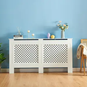 Large White Radiator Cover 820mm(H) 1520mm(W) 190mm(D)