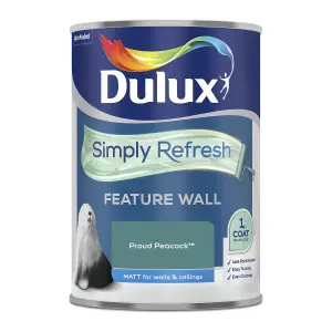 Dulux One coat Proud peacock Matt Emulsion paint, 1.25L