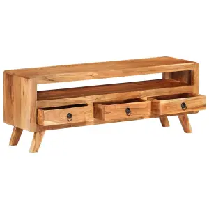 Berkfield TV Cabinet 110x30x40 cm Solid Acacia Wood