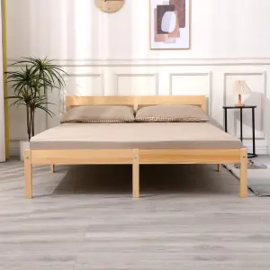 Solid Wooden Double Bed Frame - Pine