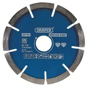 Draper  Mortar Raking Diamond Blade, 115mm 99796