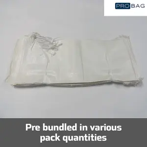 FLOOD DEFENCE Heavy Duty Sandbags - White  - UV Protected - Unfilled - Industrial Grade