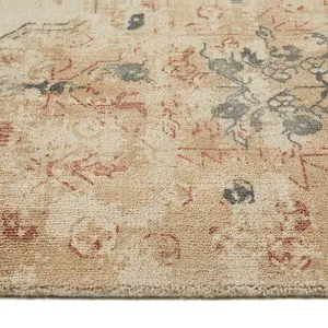 Beige Modern Easy to Clean Abstract Rug for Living Room, Bedroom - 120cm X 170cm