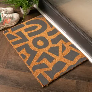 Grey Random Big Shapes Doormat