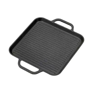 Rectangular Cast Iron Griddle Pan Grill Pan Steak Pan 35cm x 28cm