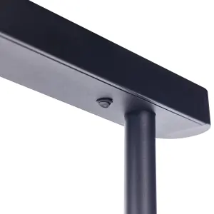 Metal LED Office Floor Lamp Black PERSEUS