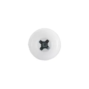 Sealey Number Plate Screw Plastic Enclosed Head 4.8 x 24mm White Pack of 50