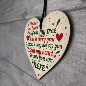 Red Ocean Christmas Tree Memorial Mum Nan Grandma Dad Grandad Ornament Decoration Plaque Gift