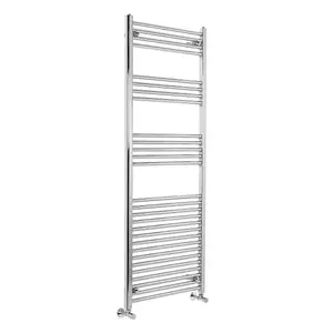 Rinse 1600x600mm Chrome Bathroom Heated Towel Rail Radiator Straight Ladder Style Towel Warmer