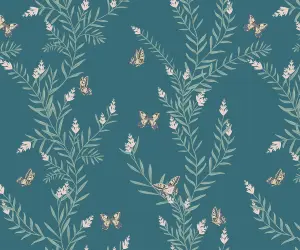 Bobbi Beck eco-friendly butterfly and flower wallpaper