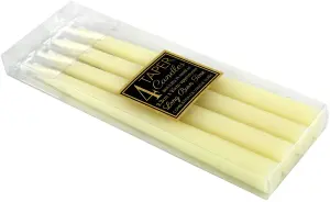 Set         Of         4         Ivory         Taper         Candles