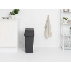 Brabantia Sort and Go 40 Litre Rubbish Bin Grey