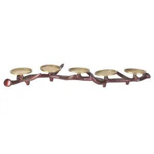 Candle Holder CLEONAE Metal Brown