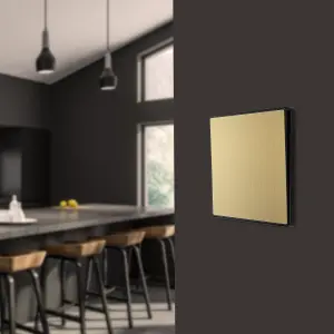 BG 20A 2 way 1 gang Light switch Screwless Satin Brass effect