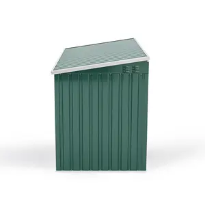 Fishersville 7 Ft. W X 4 Ft. D Metal Bike Shed  Green