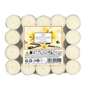 Aladino Vanilla Tea Lights (Pack of 20) Natural (One Size)