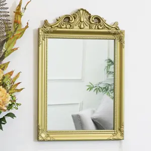 Melody Maison Vintage Gold Wall Mirror 36cm x 55cm