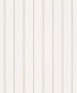 Galerie Serene Collection Metallic Glitter Cream Traditional Stripe Wallpaper Roll