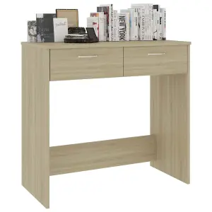 Berkfield Desk Sonoma Oak 80x40x75 cm Engineered Wood