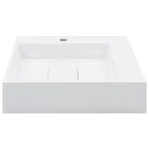 Berkfield Wash Basin 50x50x12.3 cm Mineral Cast/Marble Cast White