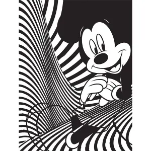 Mickey Mouse Mickey Muse- Linear Canvas Print White/Black (80cm x 60cm)